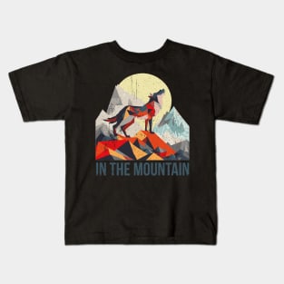 Polygon howling wolf Kids T-Shirt